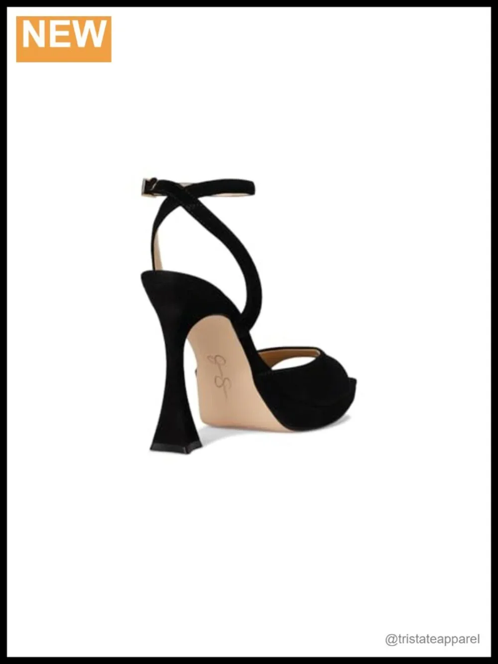 Platform Heeled Sandals Leather Square Toe Ankle Strap Comma Heel